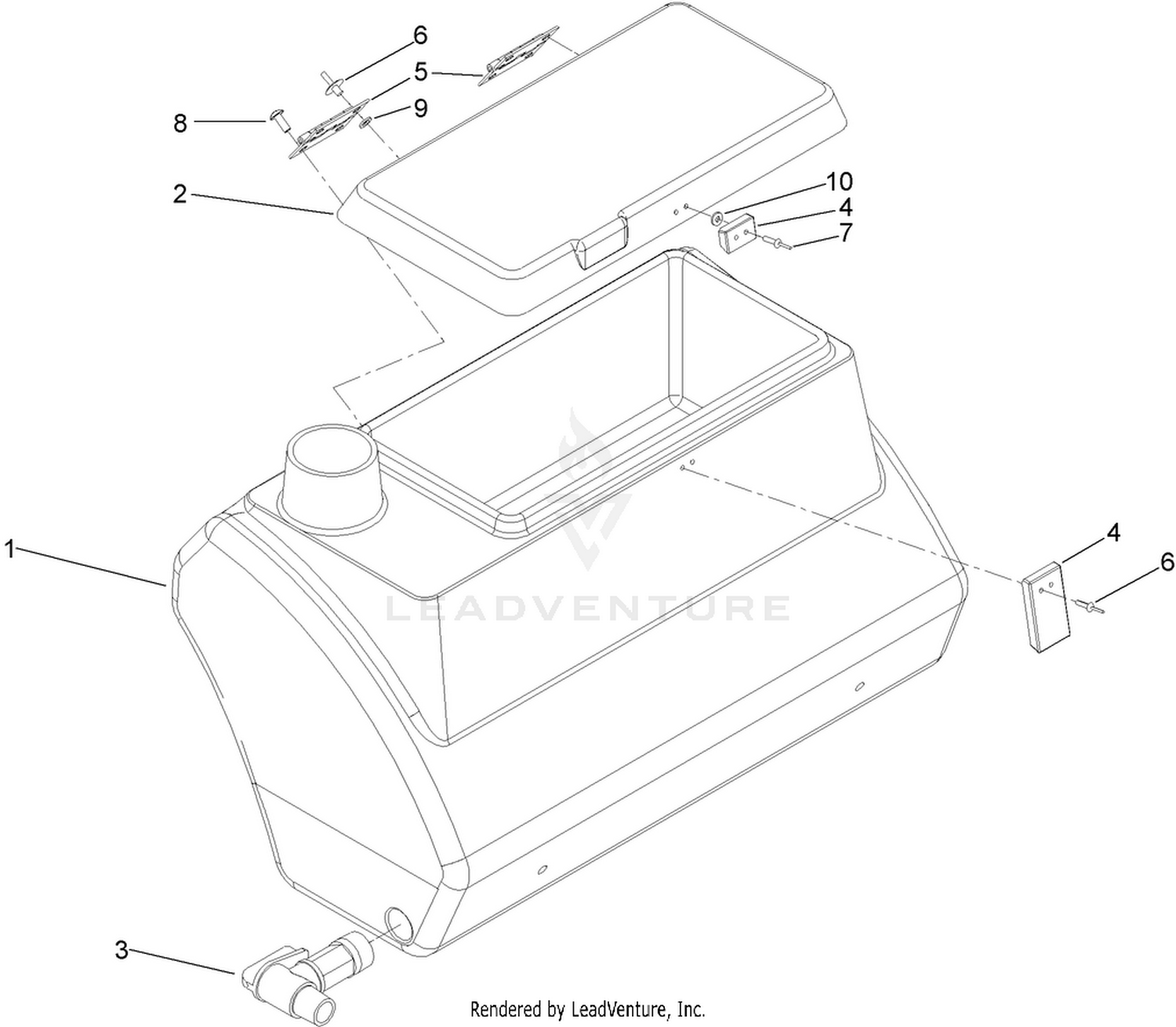 Fresh Water Tank Assembly No. 100-8438