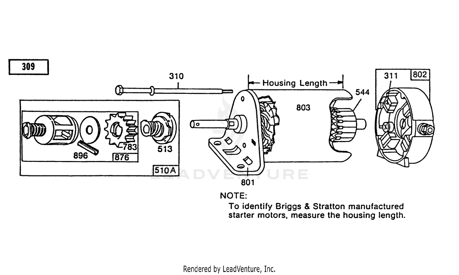 Starter-Briggs  Stratton No. 256707-0130-01