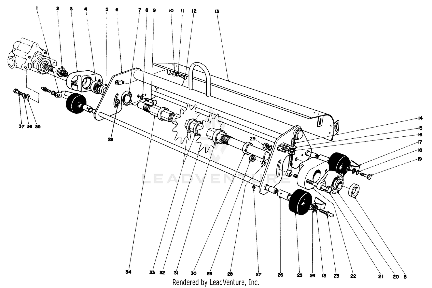Thatching Reel Attachment Model No. 04416 (optional)