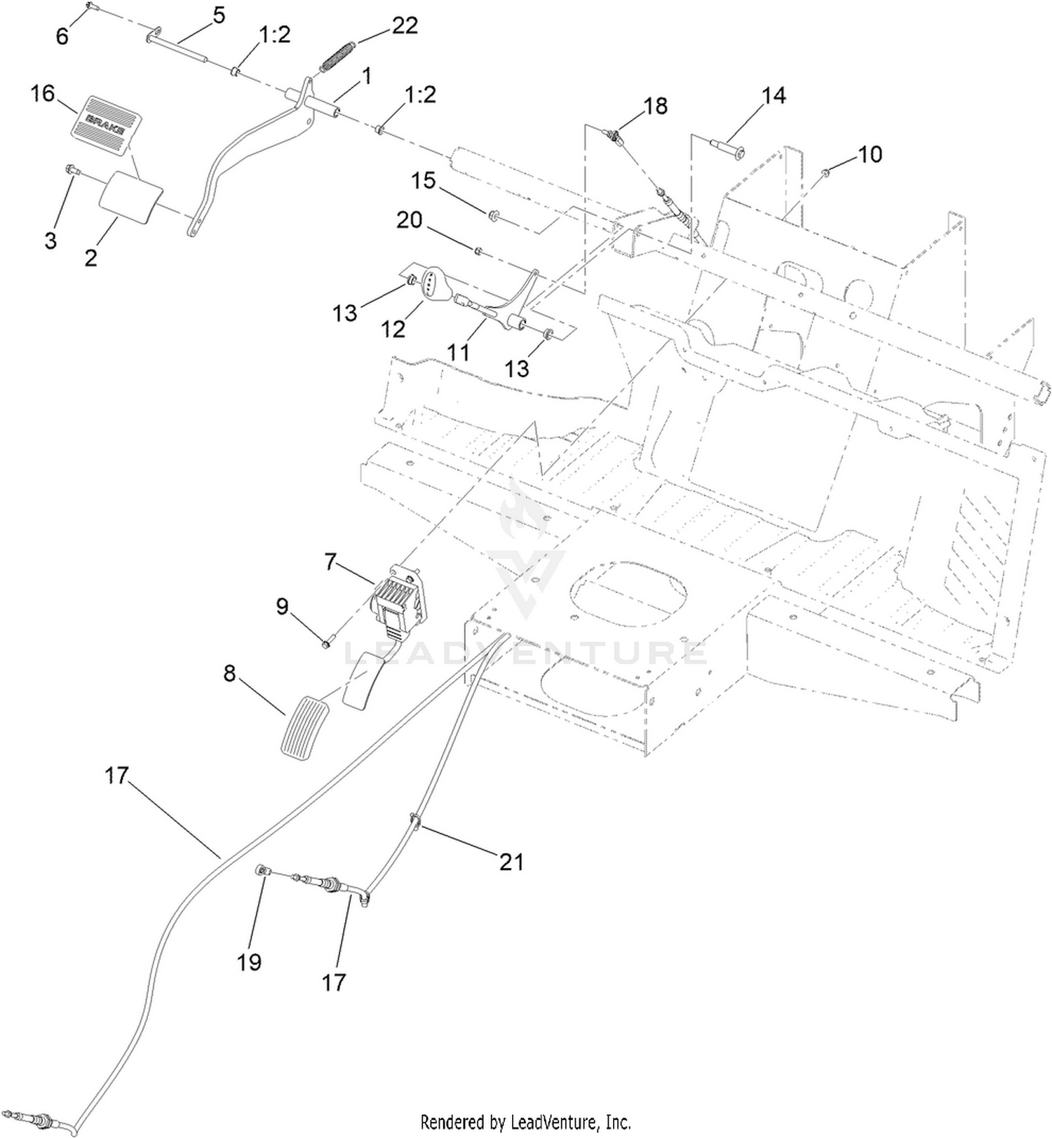 Pedals and Controls Assembly