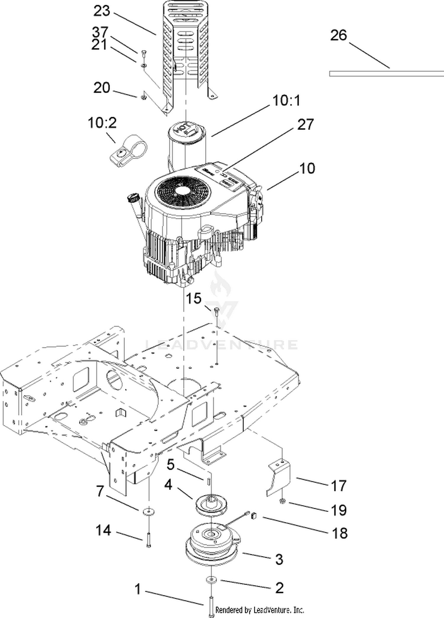 Engine and Clutch Assembly