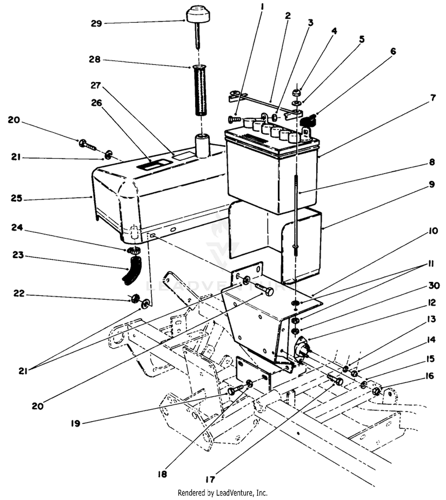 Hydraulic Tank  Battery Assembly