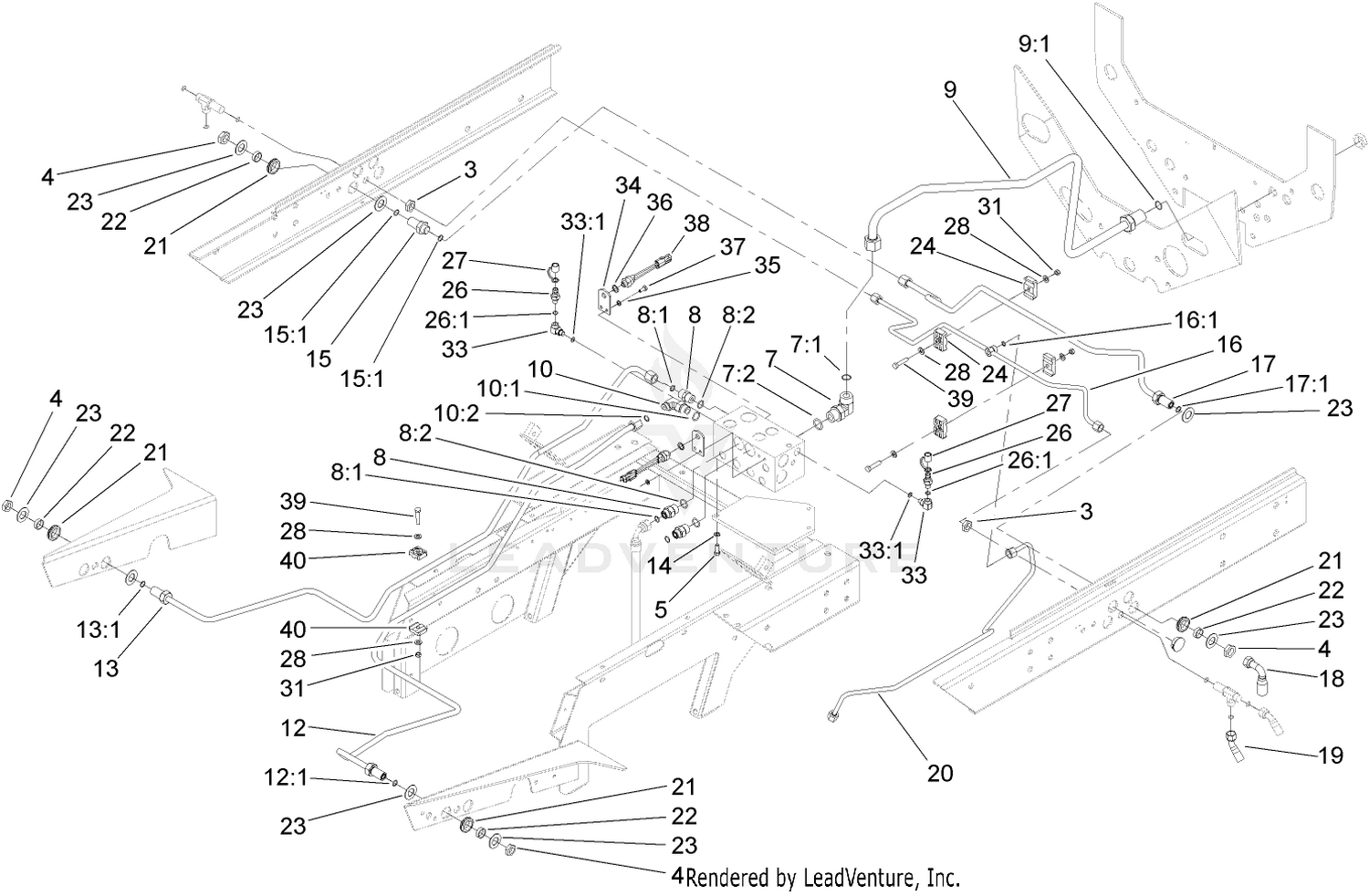 Rear Hydraulic Control Block Assembly