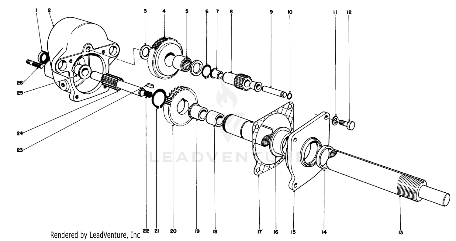 Spiker Attachment Model No. 04420 Gear Box Assembly (optional)