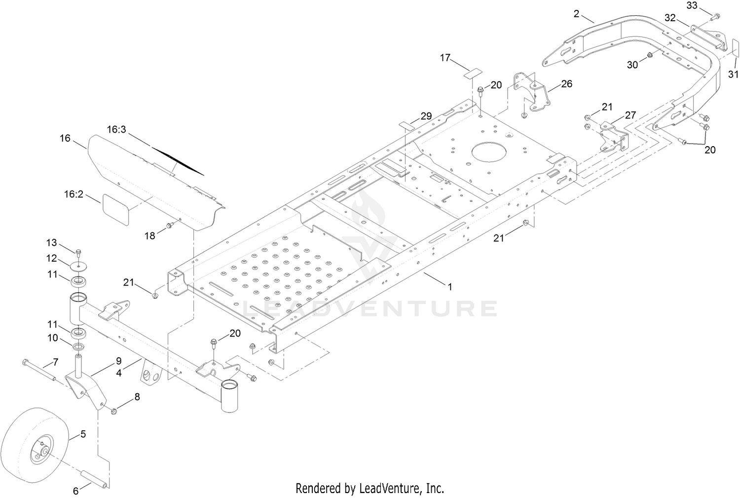 Fame, Front Axle and Caster Wheel Assembly