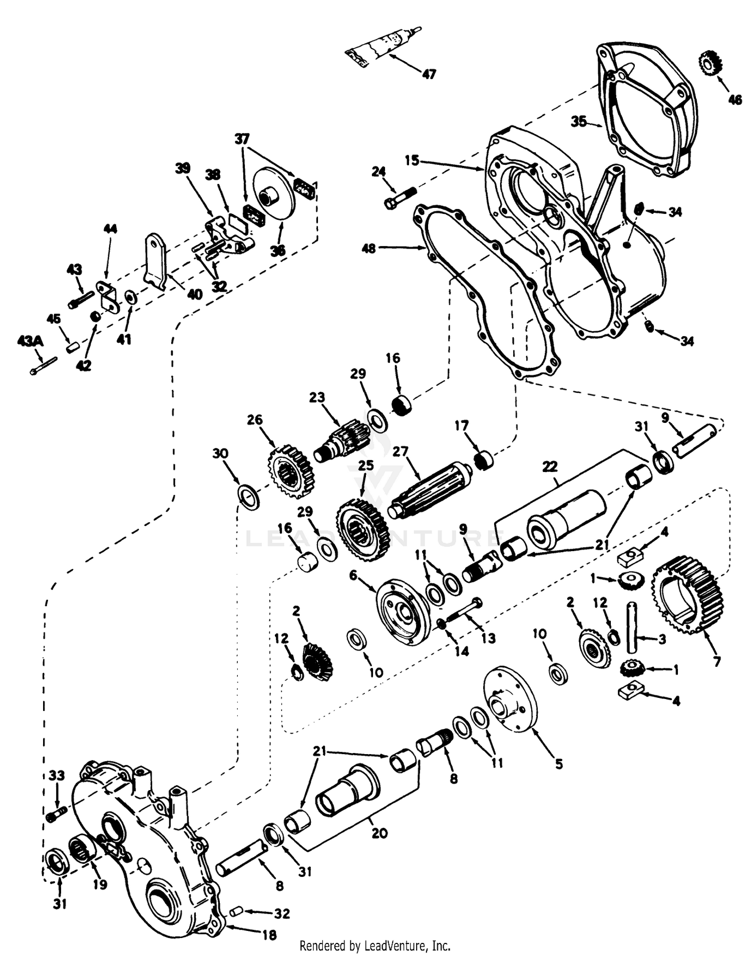 Gear Reduction  Differential No. 1310-001a