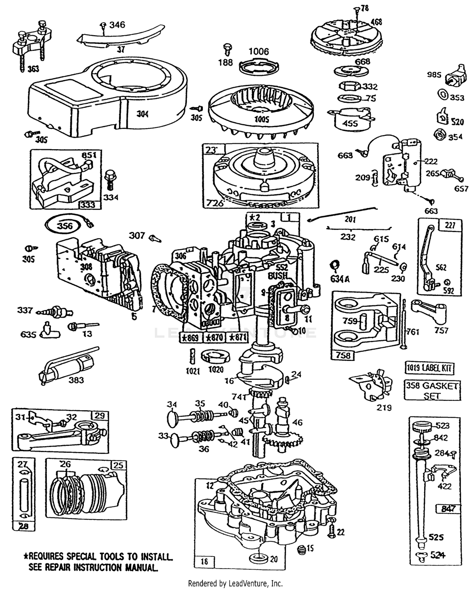 Engine Briggs And Stratton Model 281707-0226-01