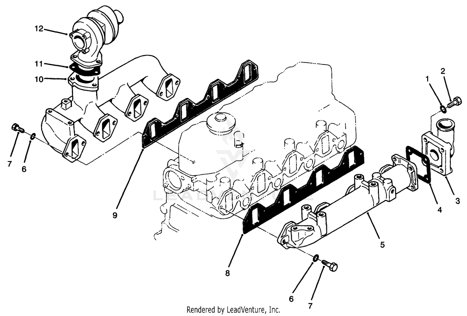 Intake  Exhaust Manifold Assembly