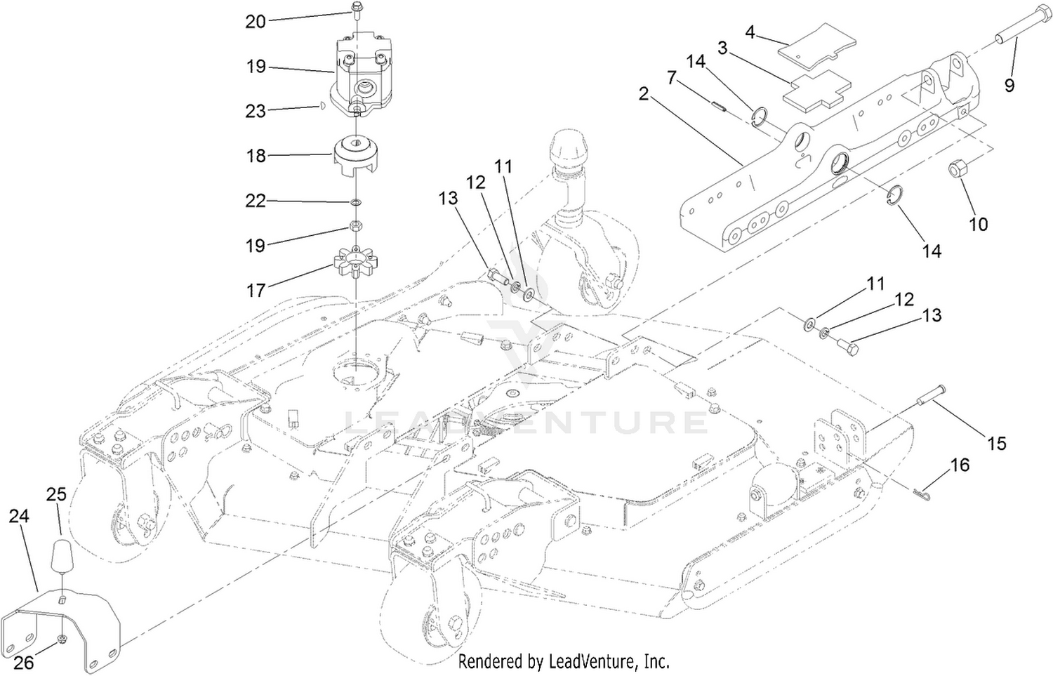 Right Deck Mount Assembly