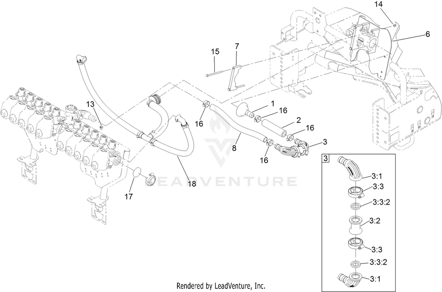 Flowmeter Mount and Hose Assembly