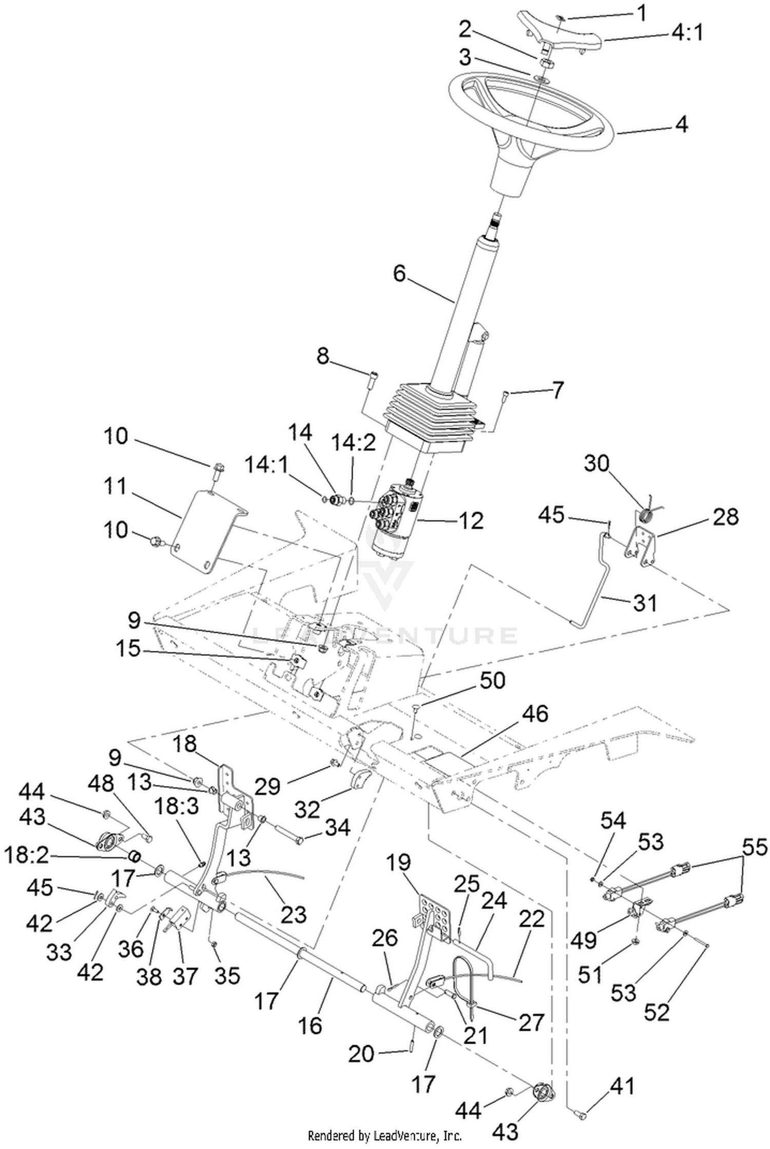 Steering and Brake Assembly