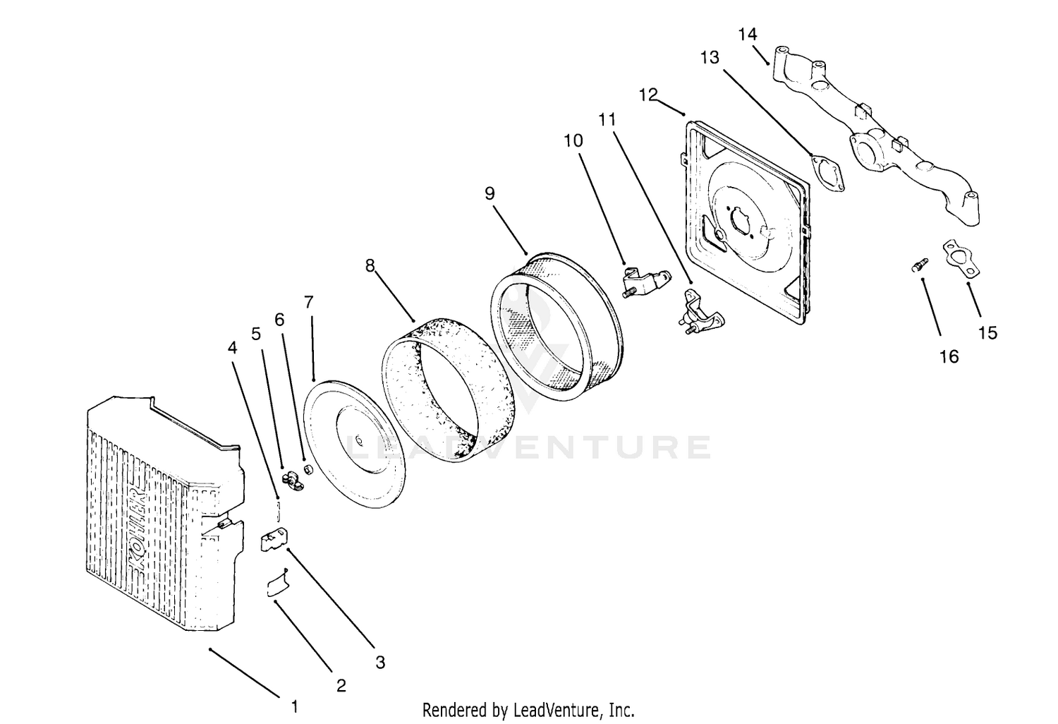 Air Intake/filtration (kohler Engine Cv16s-Ps61514)
