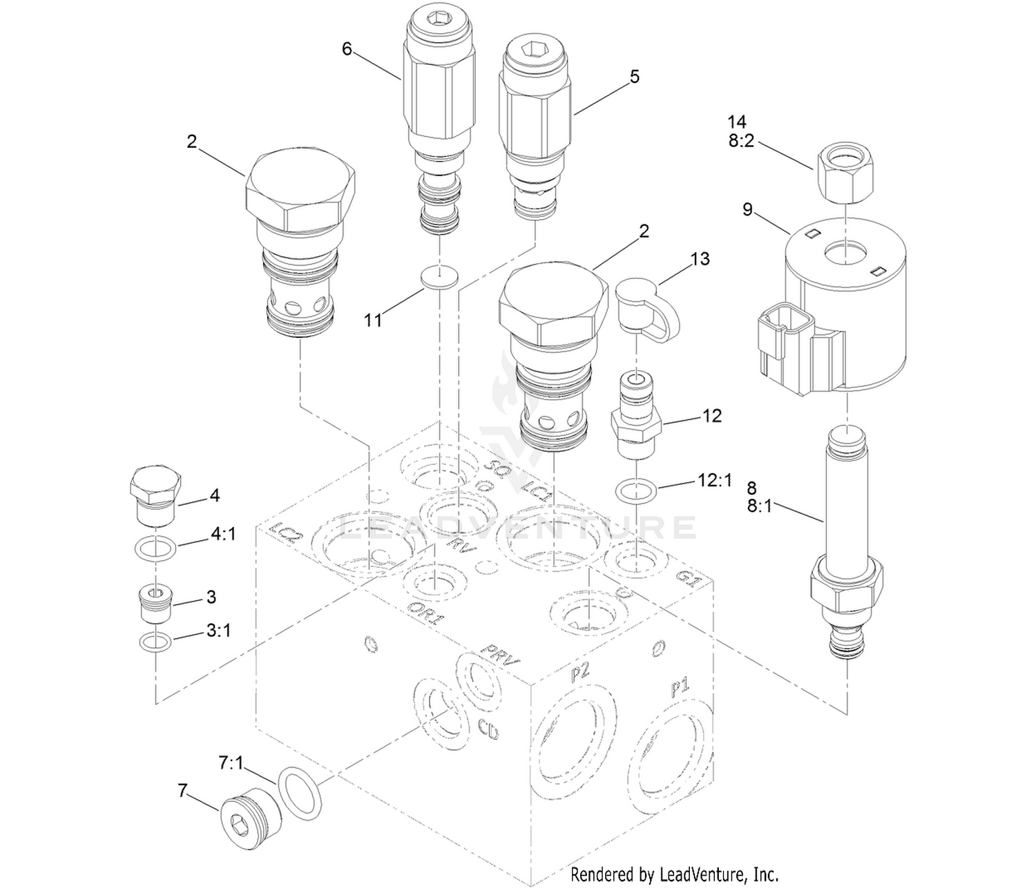 Hydraulic Manifold Assembly No. 132-1394