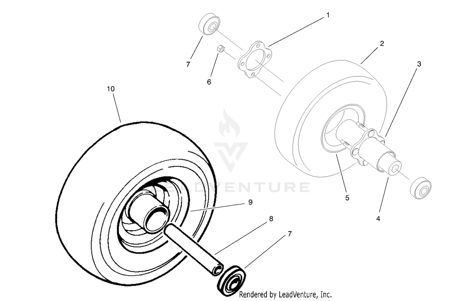 10"  13" Foam Filled Tire Assemblies (optional)