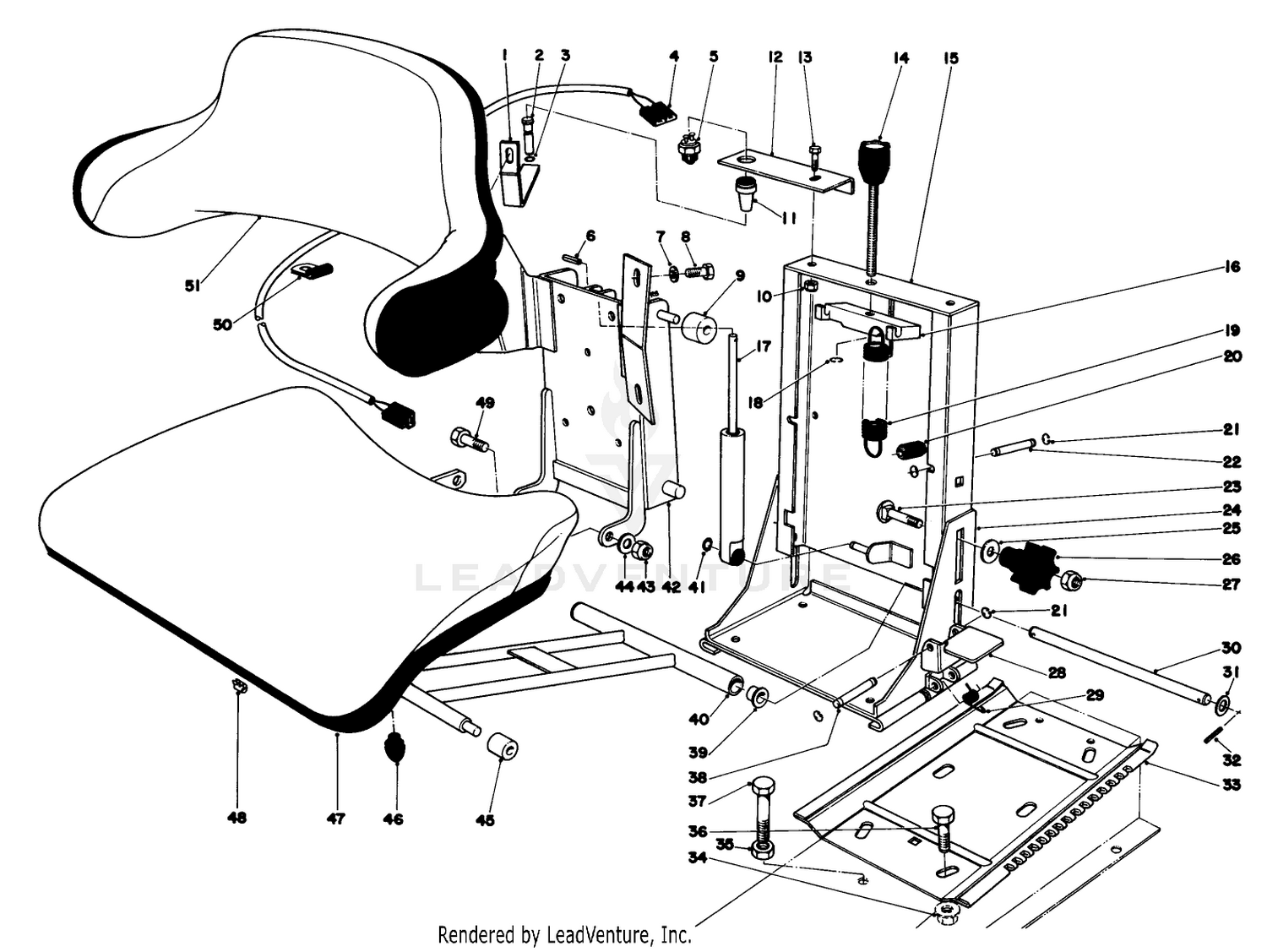 Suspension Seat Kit Model No. 03542 (optional)