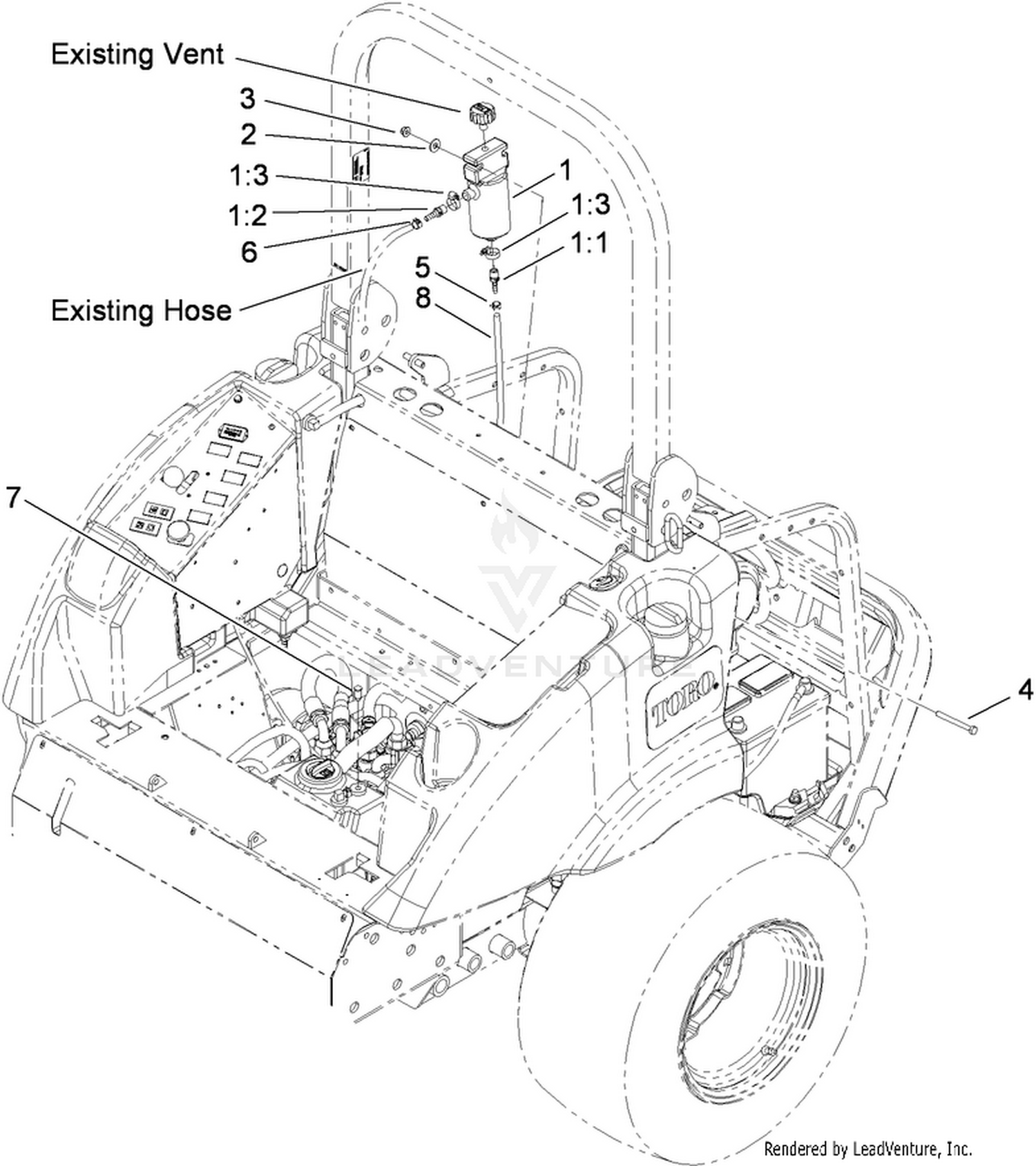 Overflow Tank Assembly No. 117-5570