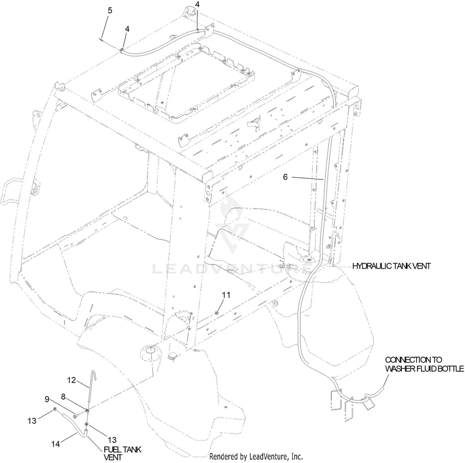 Window Wiper Hose Assembly