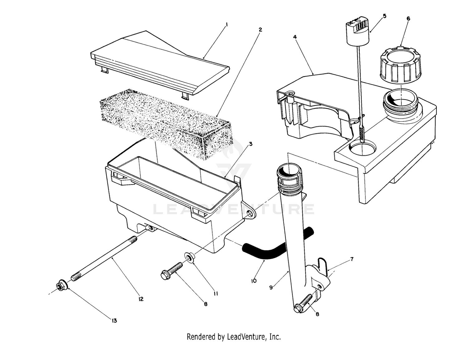 Air Cleaner  Fuel Tank Assembly (engine No. Vml0-7)