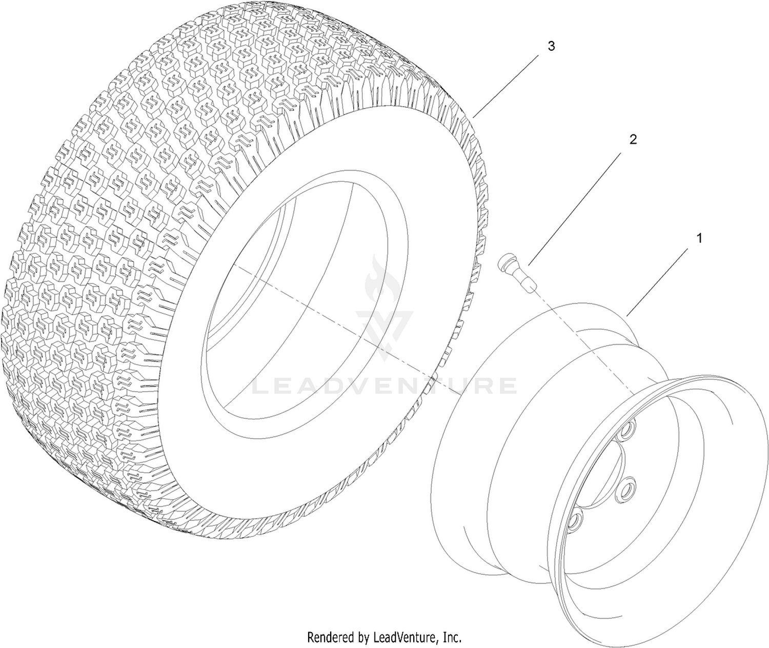 Turf Tire and Wheel Assembly No. 137-2785