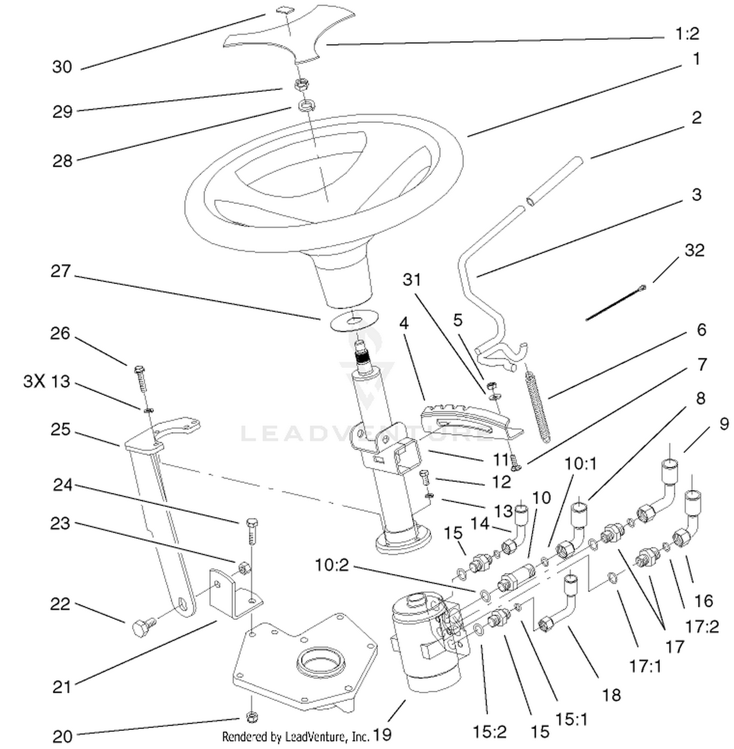 Power Steering  Tilt Assembly