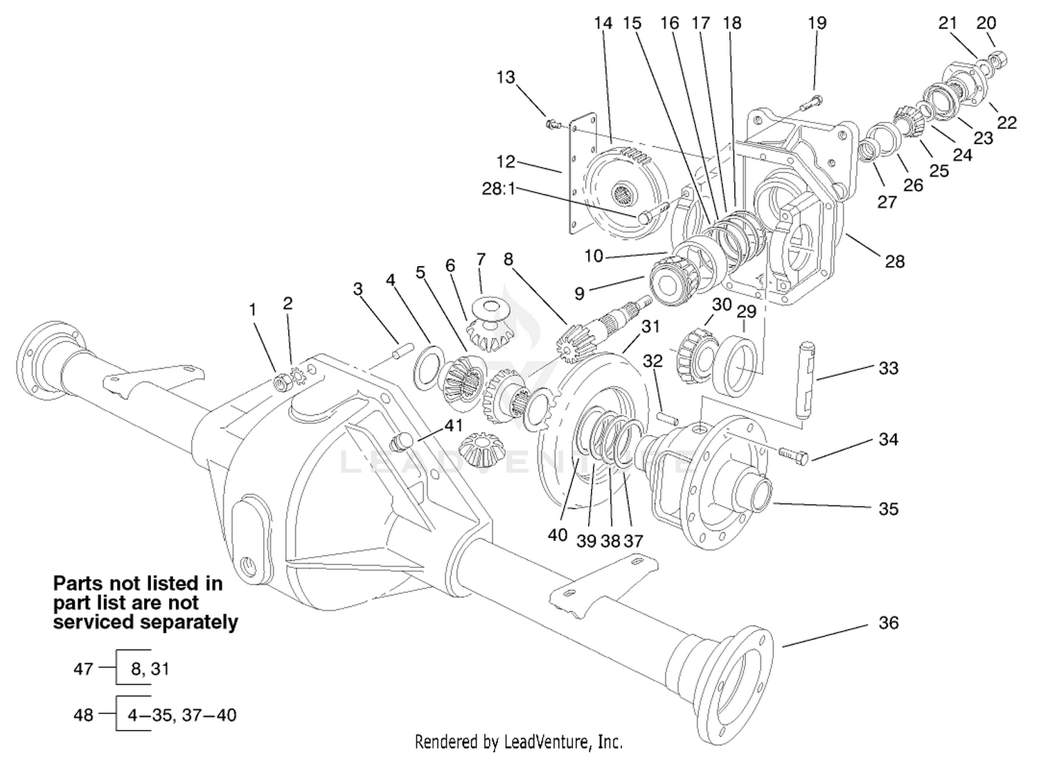 Front Axle Assembly No. 86-9630-03