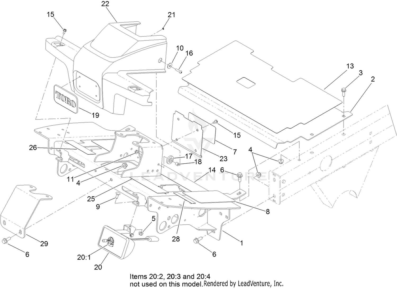 Operator Platform and Front Shroud Assembly