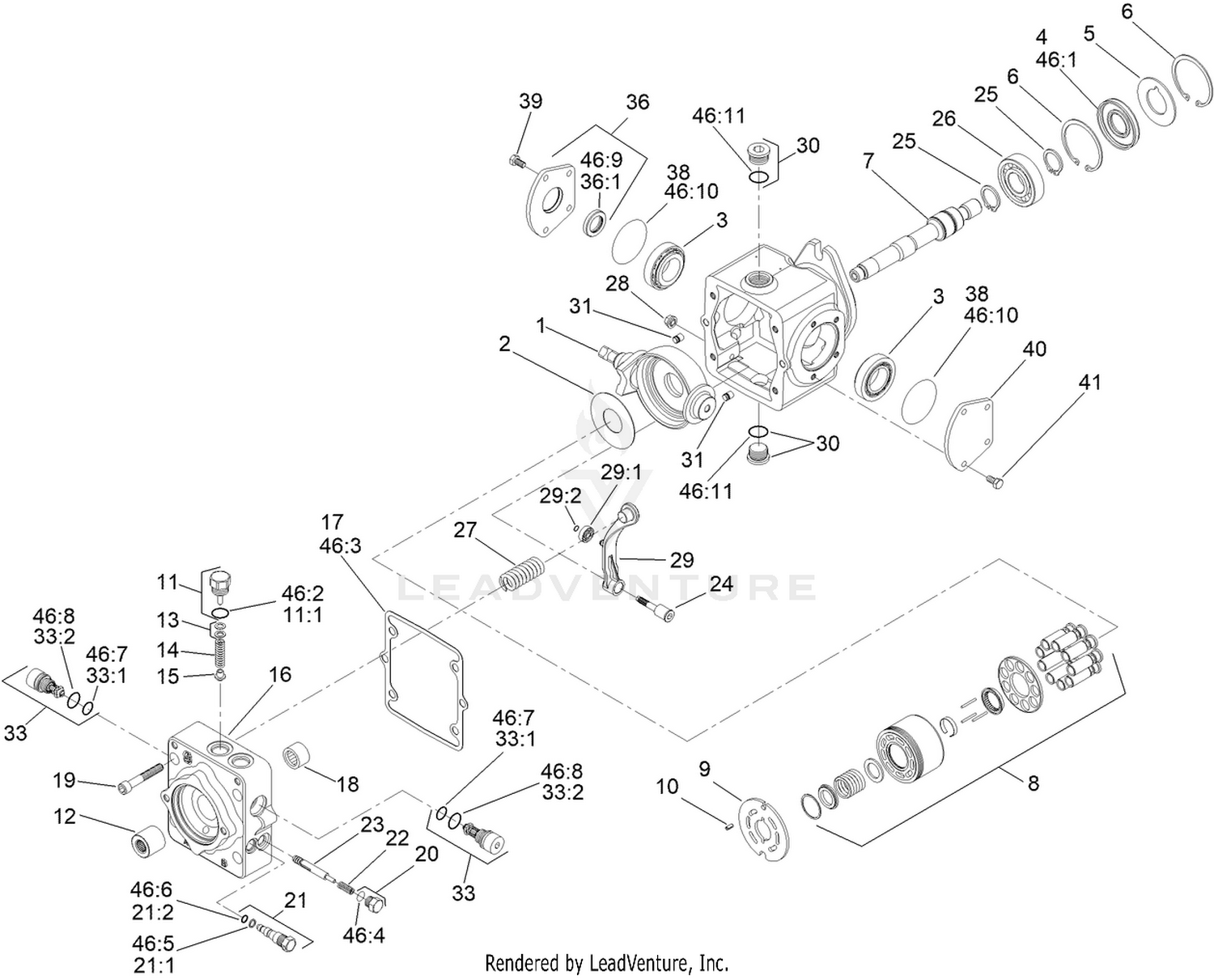 Hydraulic Pump Assembly No. 119-6972