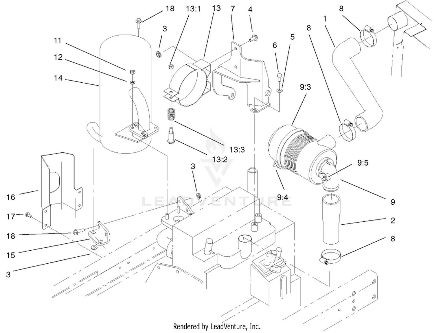 Air Cleaner And Muffler Assembly
