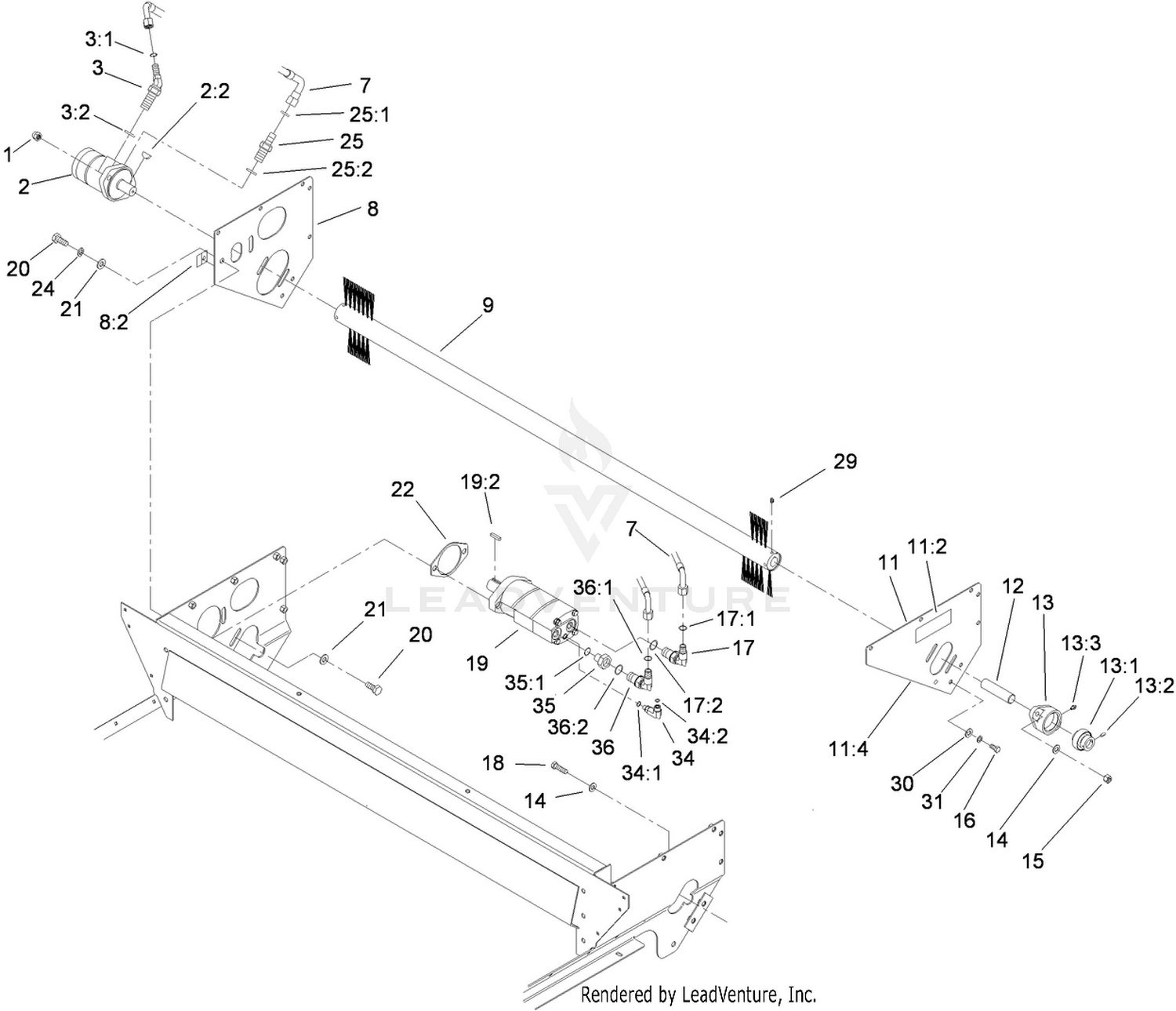 Brush and Motor Assembly