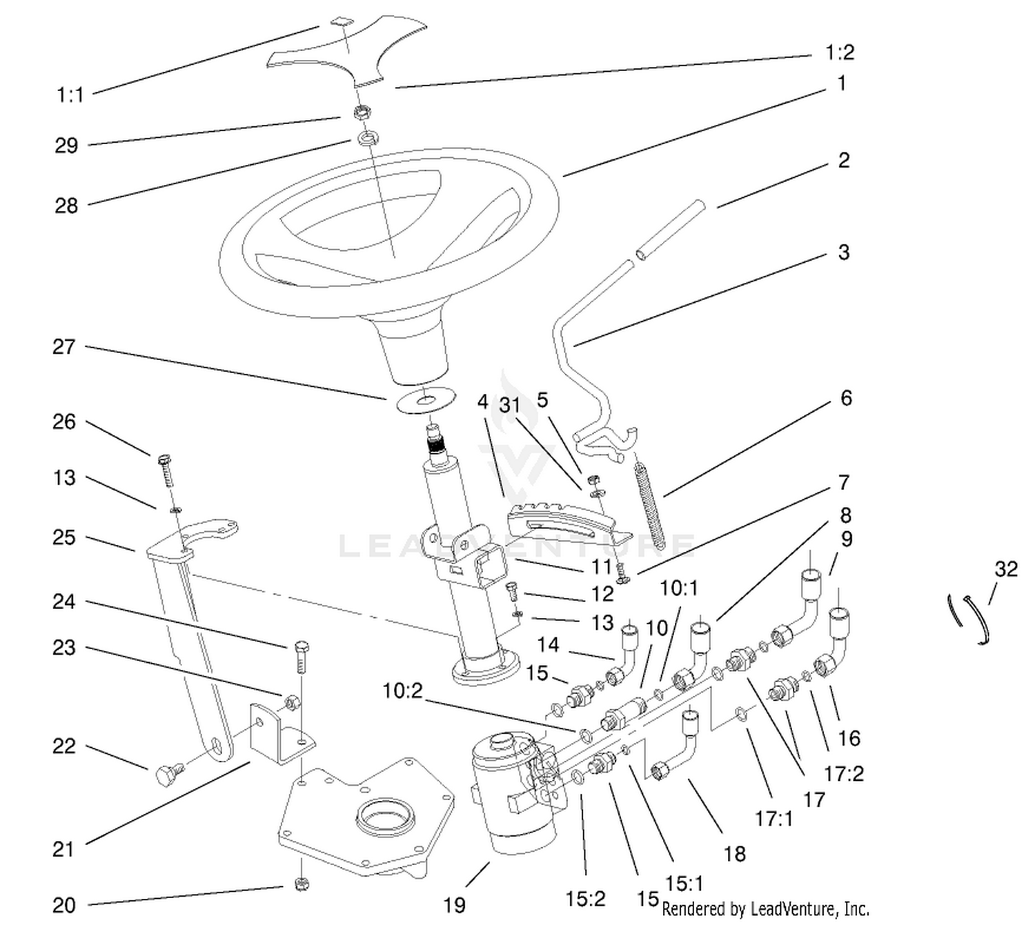 Power Steering And Tilt Assembly