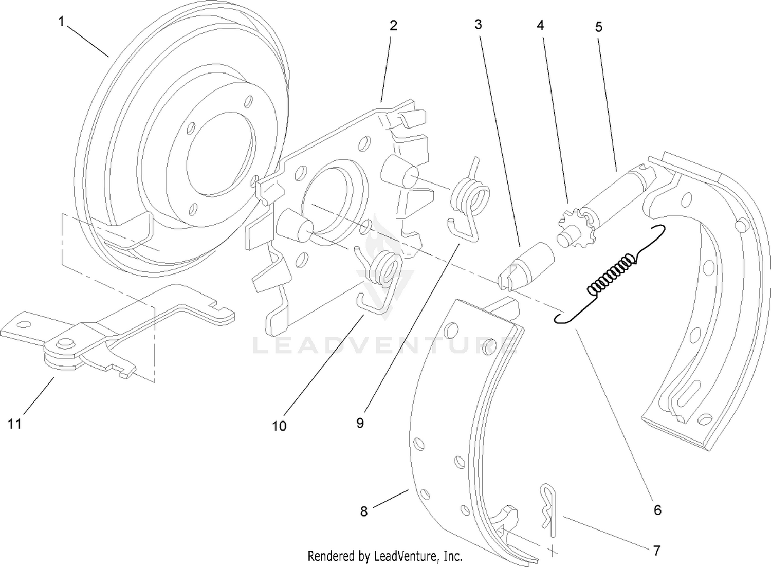 Right and Left Hand Brake Assembly