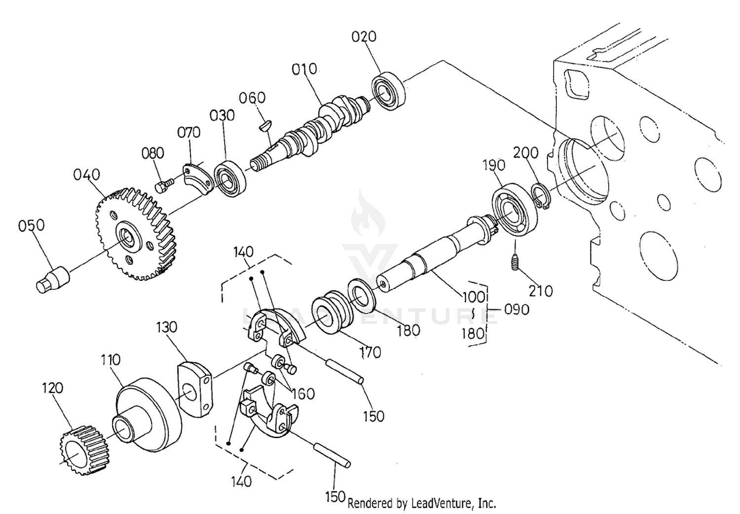 Fuel Camshaft and Governor Shaft Assembly