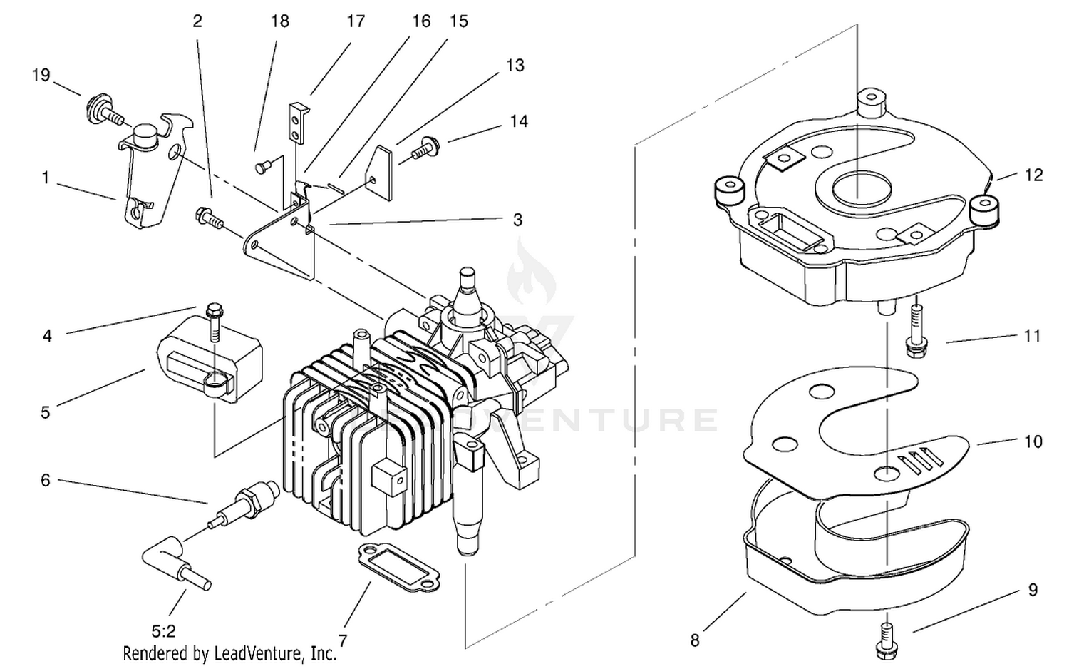 Ignition, Brake And Muffler Assembly