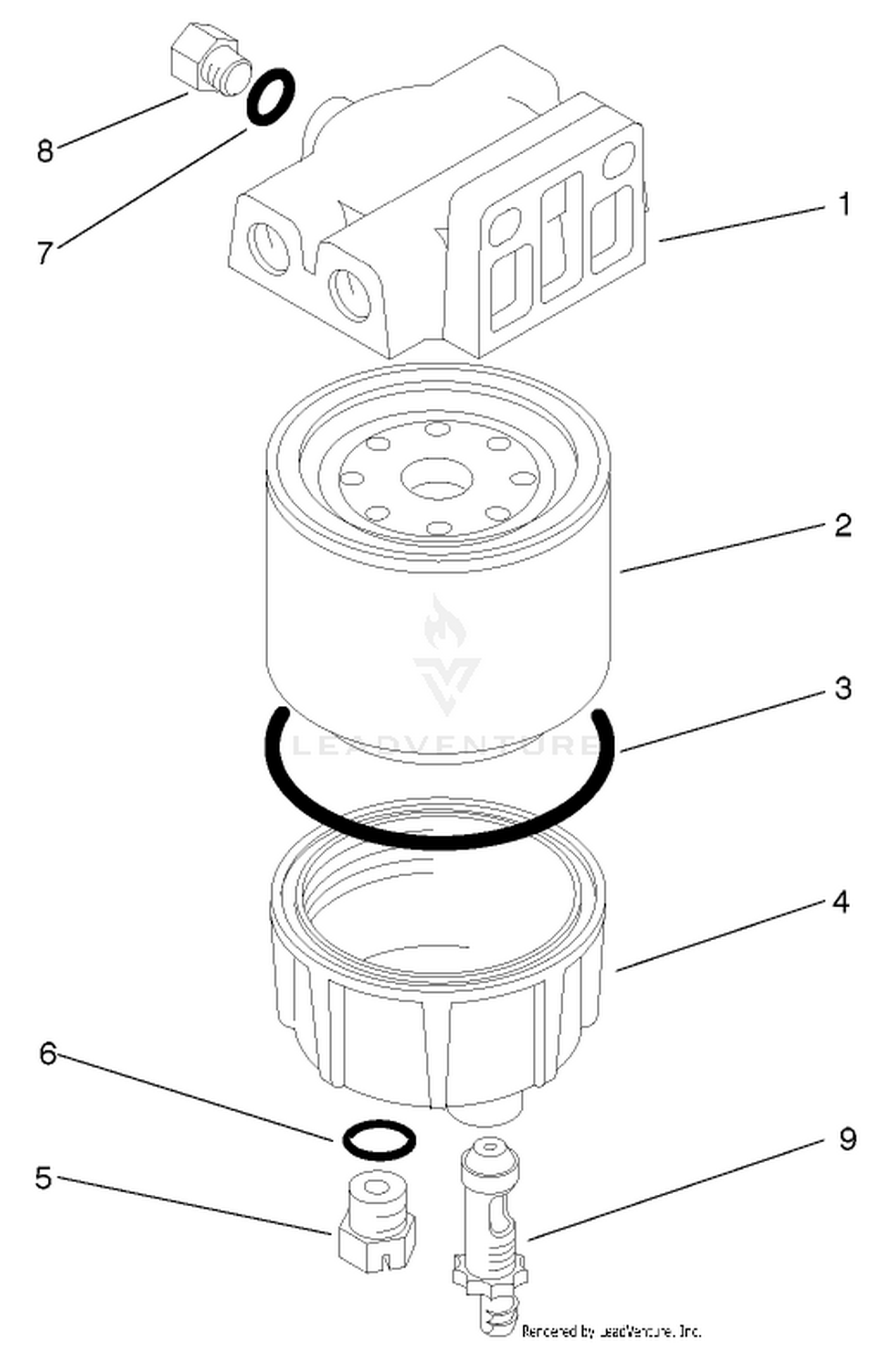 Water / Fuel Filter Assembly No. 98-9305