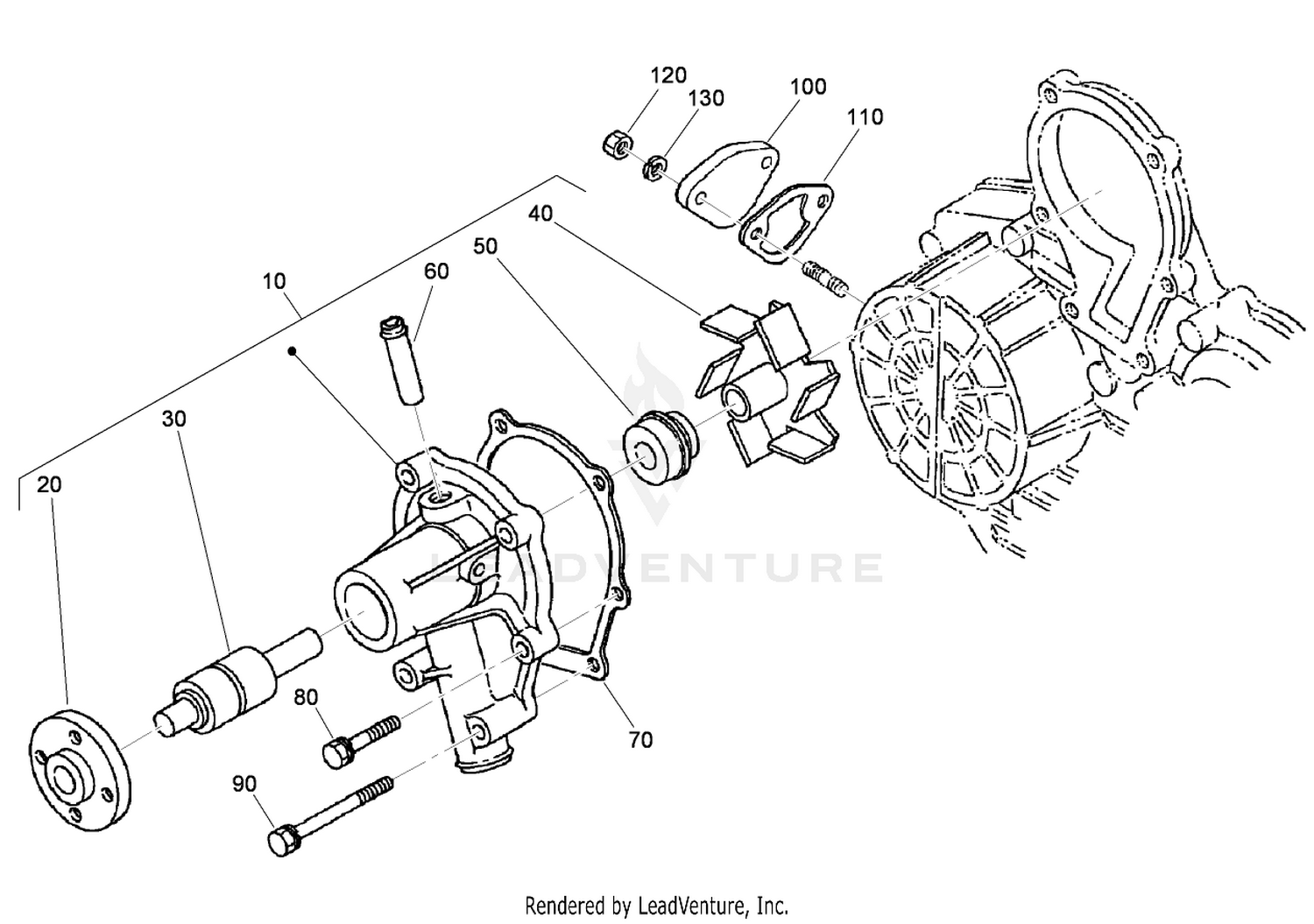 Water Pump and Fuel Pump Cover Assembly