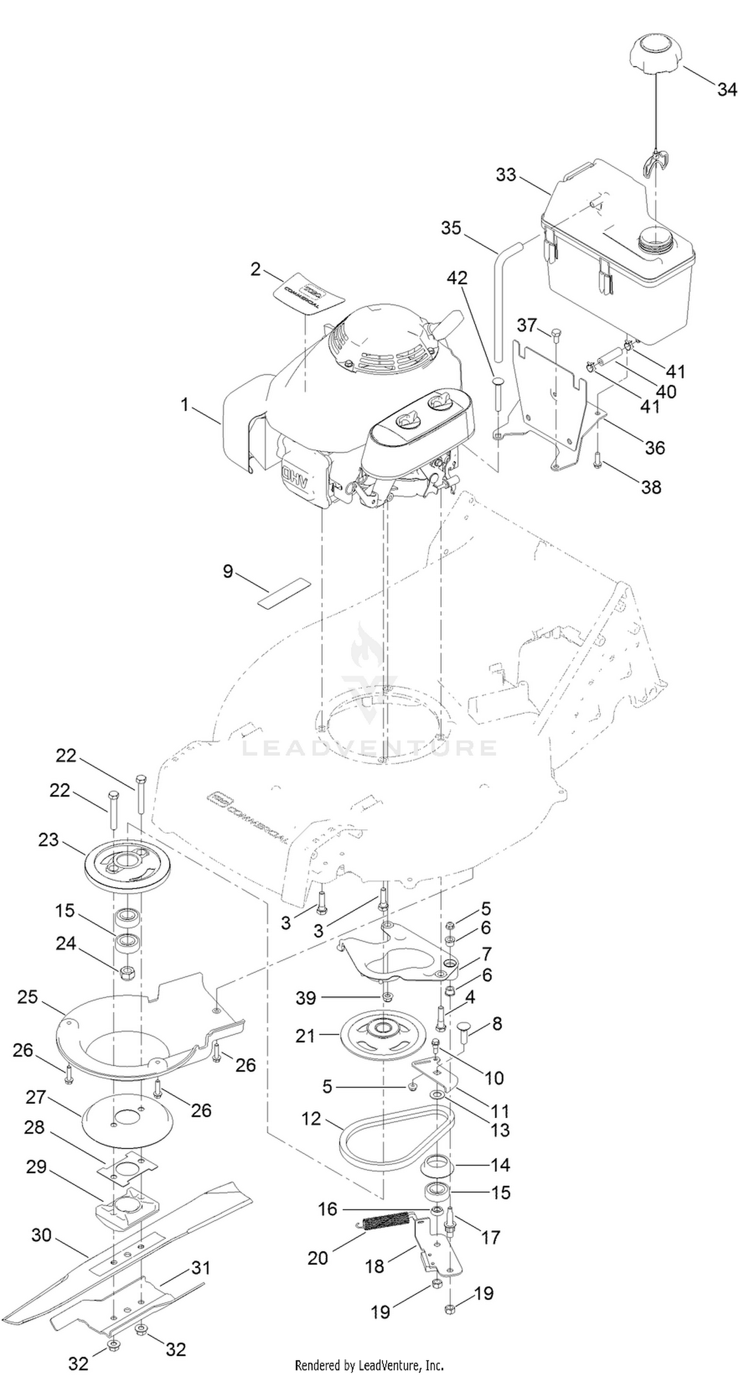 Engine and Blade Assembly