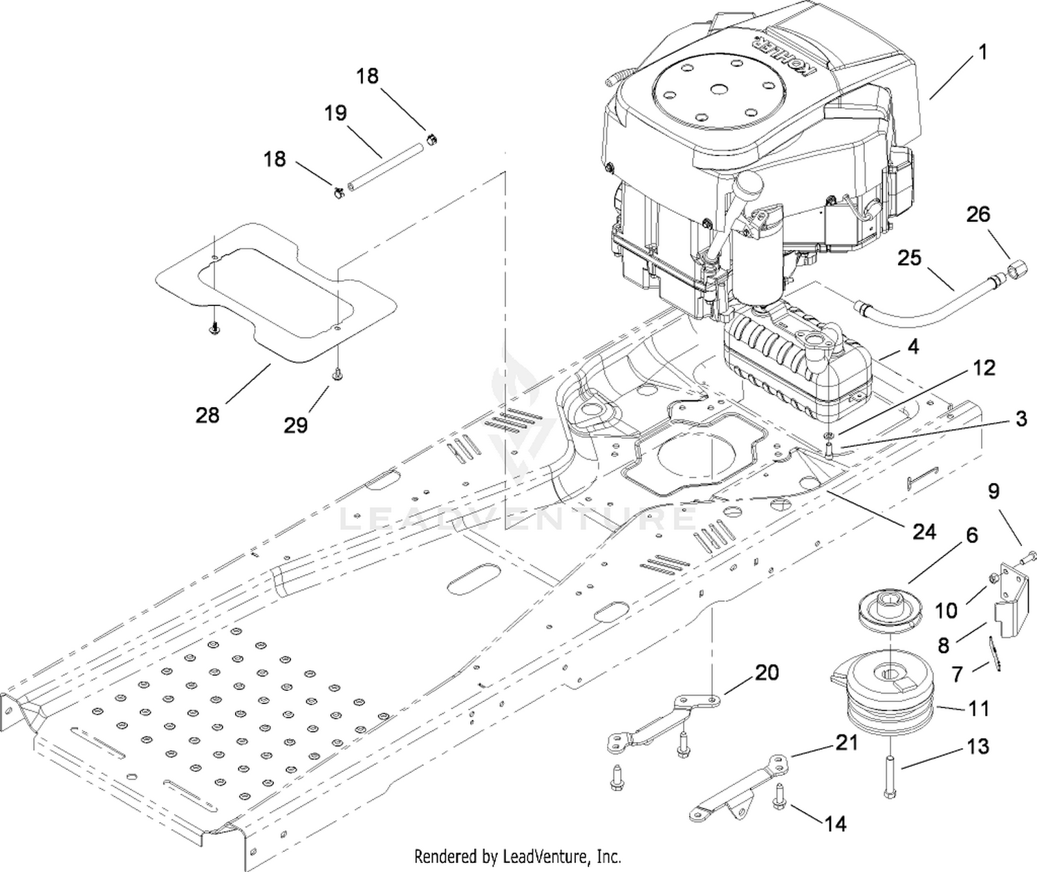 Engine and Clutch Assembly