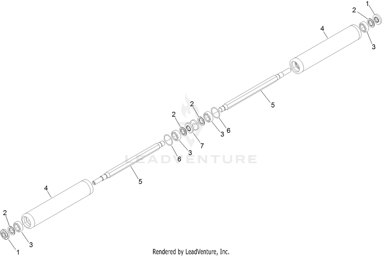 26in Split Full Roller Assembly