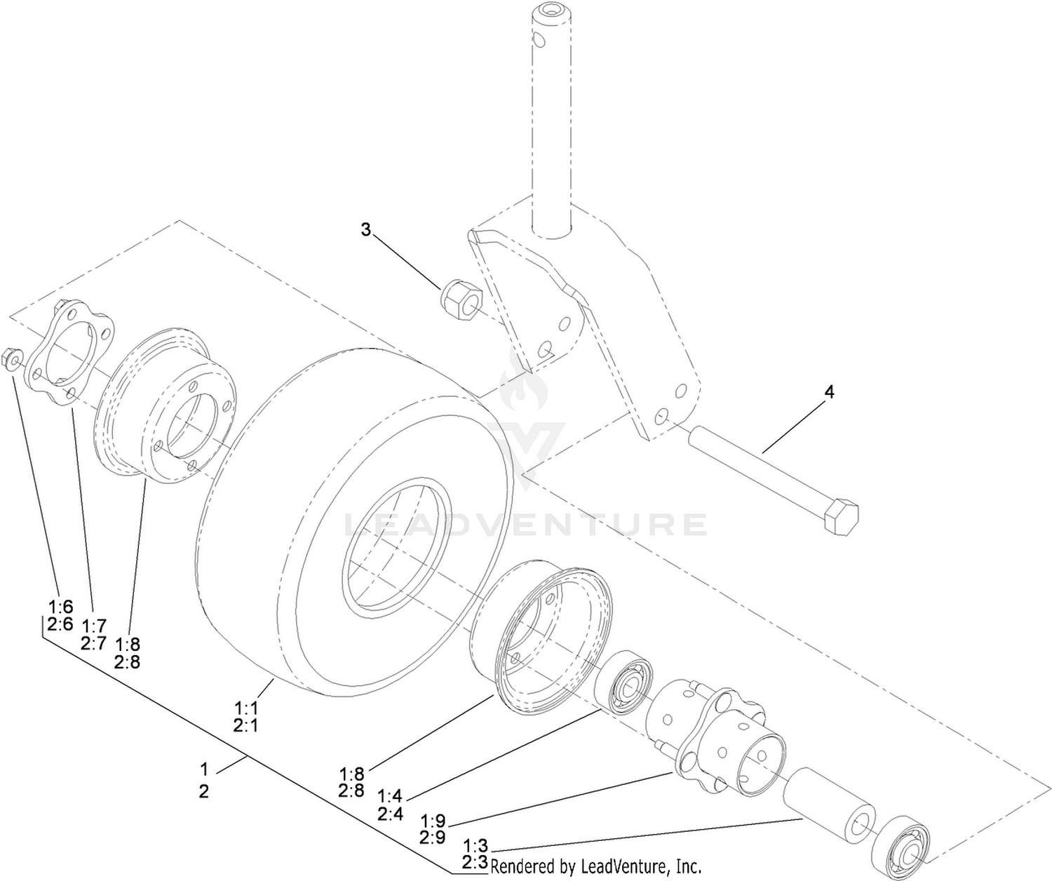 Optional Foam Filled Caster Wheel Assembly