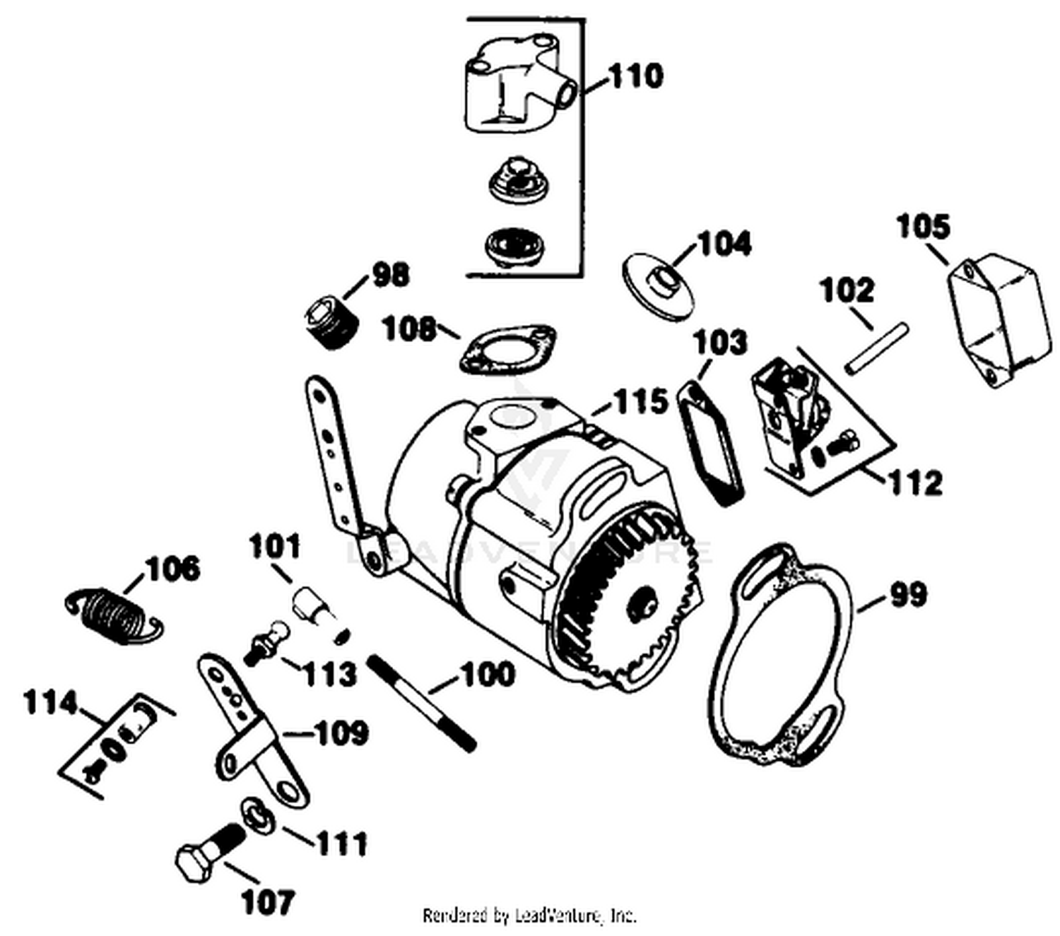 Engine Kohler Model No. K582qs Type No. Ps-36315 Govenor-Group 17