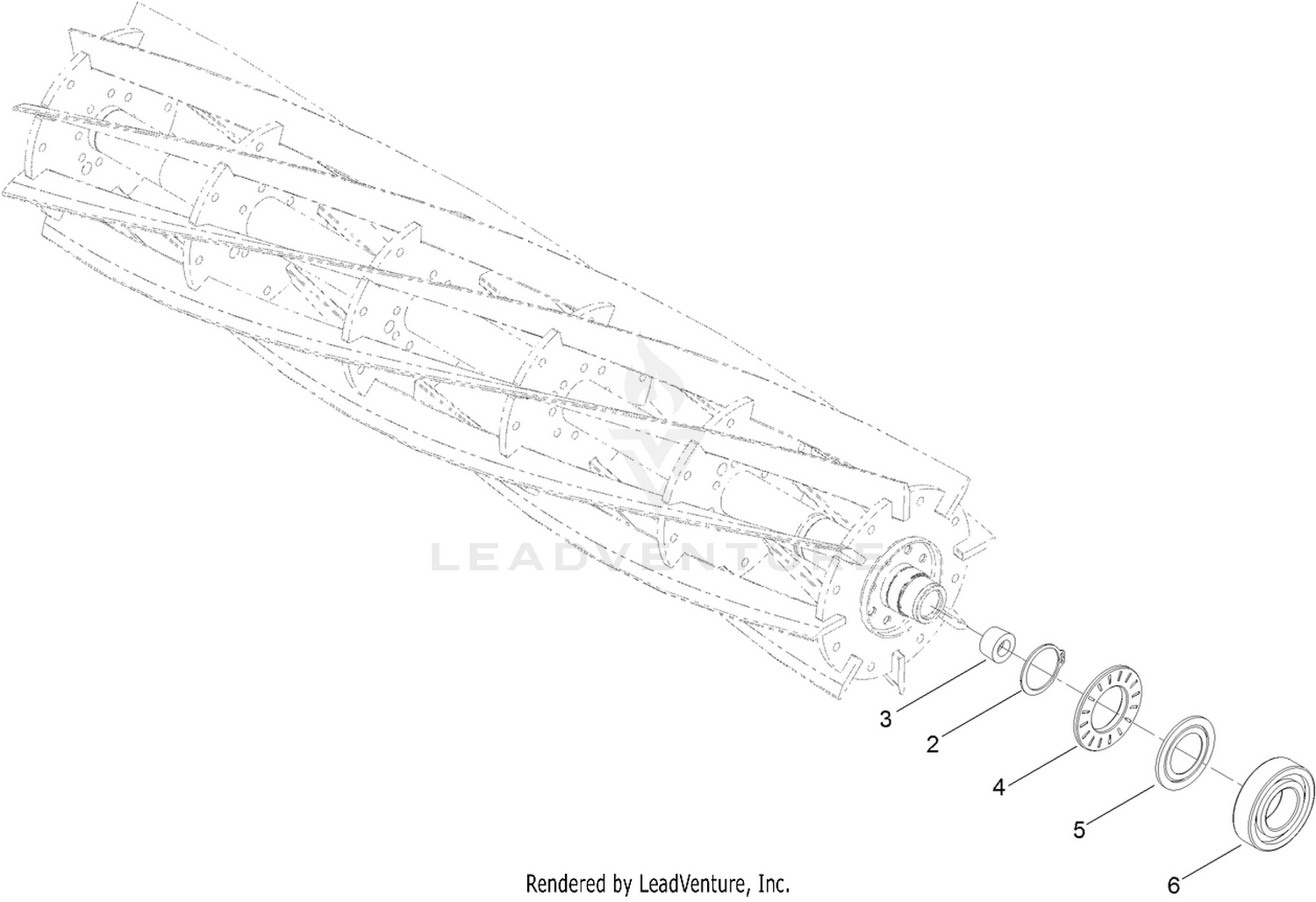 7in EdgeSeries+ 32in Fairway, 8 Blade, Low Drag, Radial Reel Assembly No. 137-8483