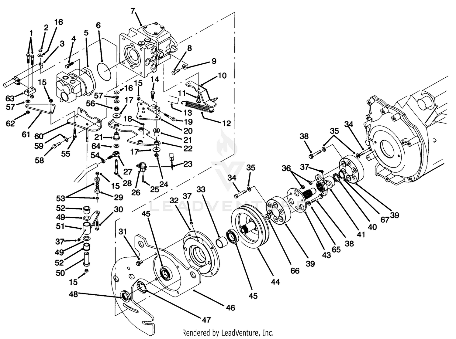 Hydraulic Pump Installation Assembly