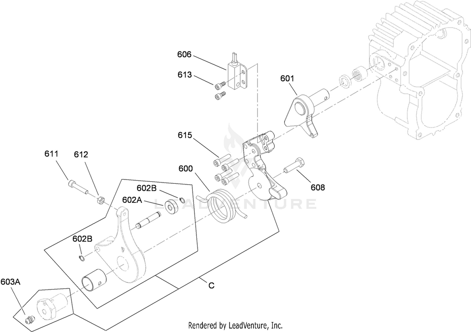 Neutral Return Arm Assembly  Transmission Assembly No. 117-0849