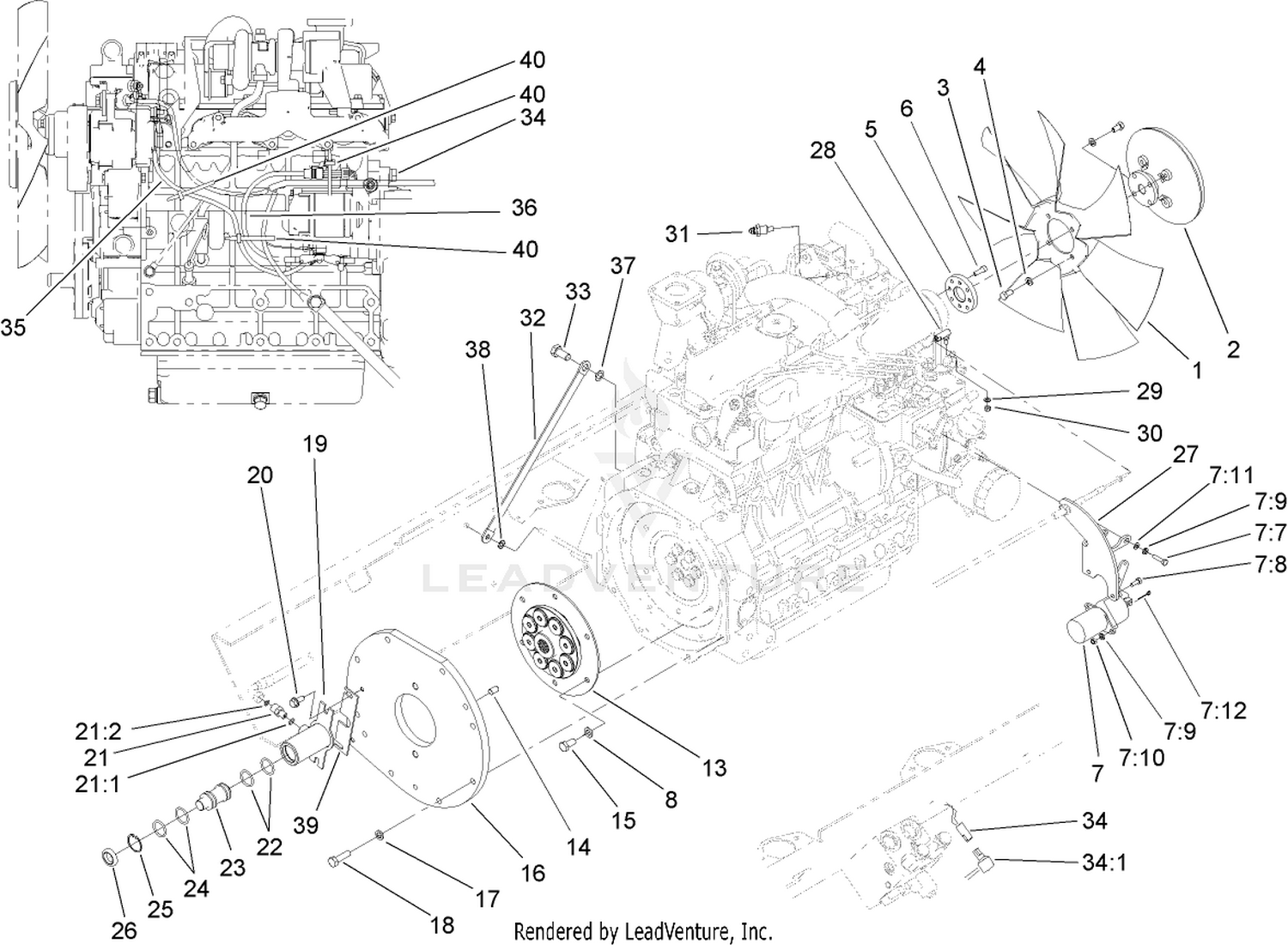 Fan Drive and Flywheel Assembly