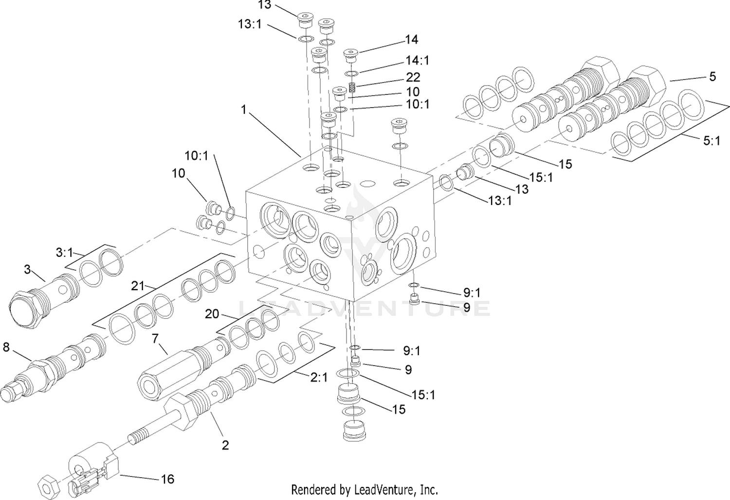 Four Wheel Drive Manifold Assembly No. 100-3054