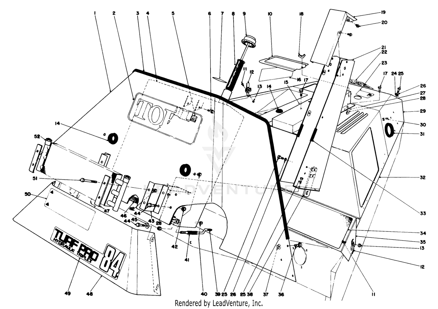 Hydraulic Reservoir And Front Shroud
