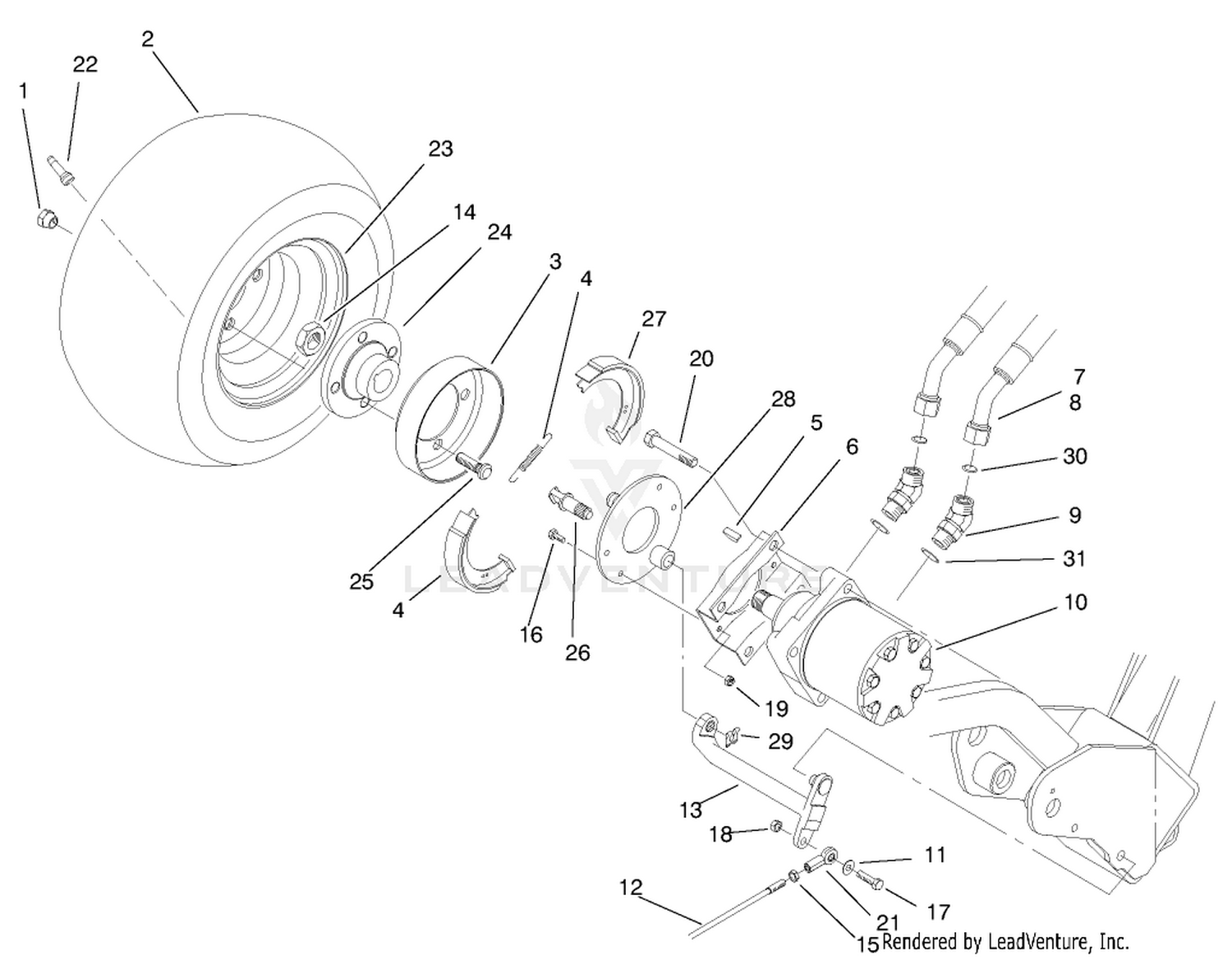 Front Wheel  Brake Assembly