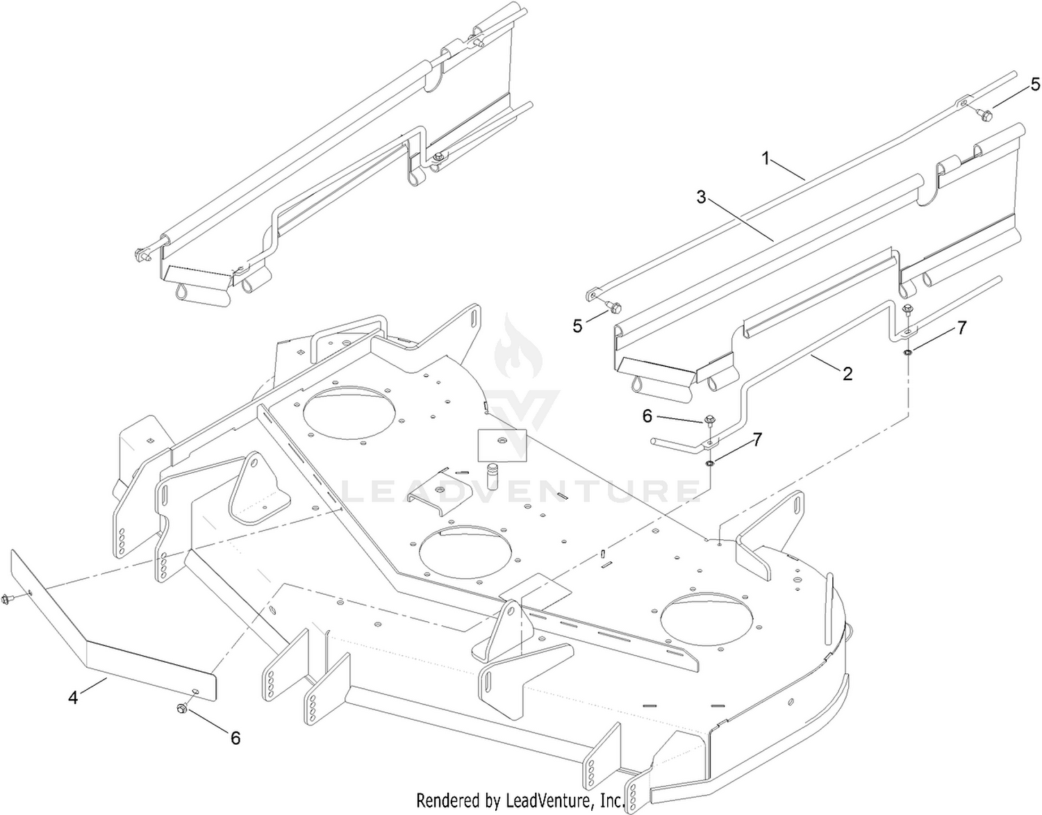 54 Inch Deck and Guard Assembly