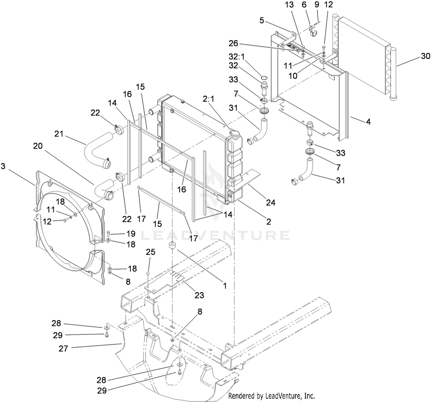 Radiator and Shroud Assembly