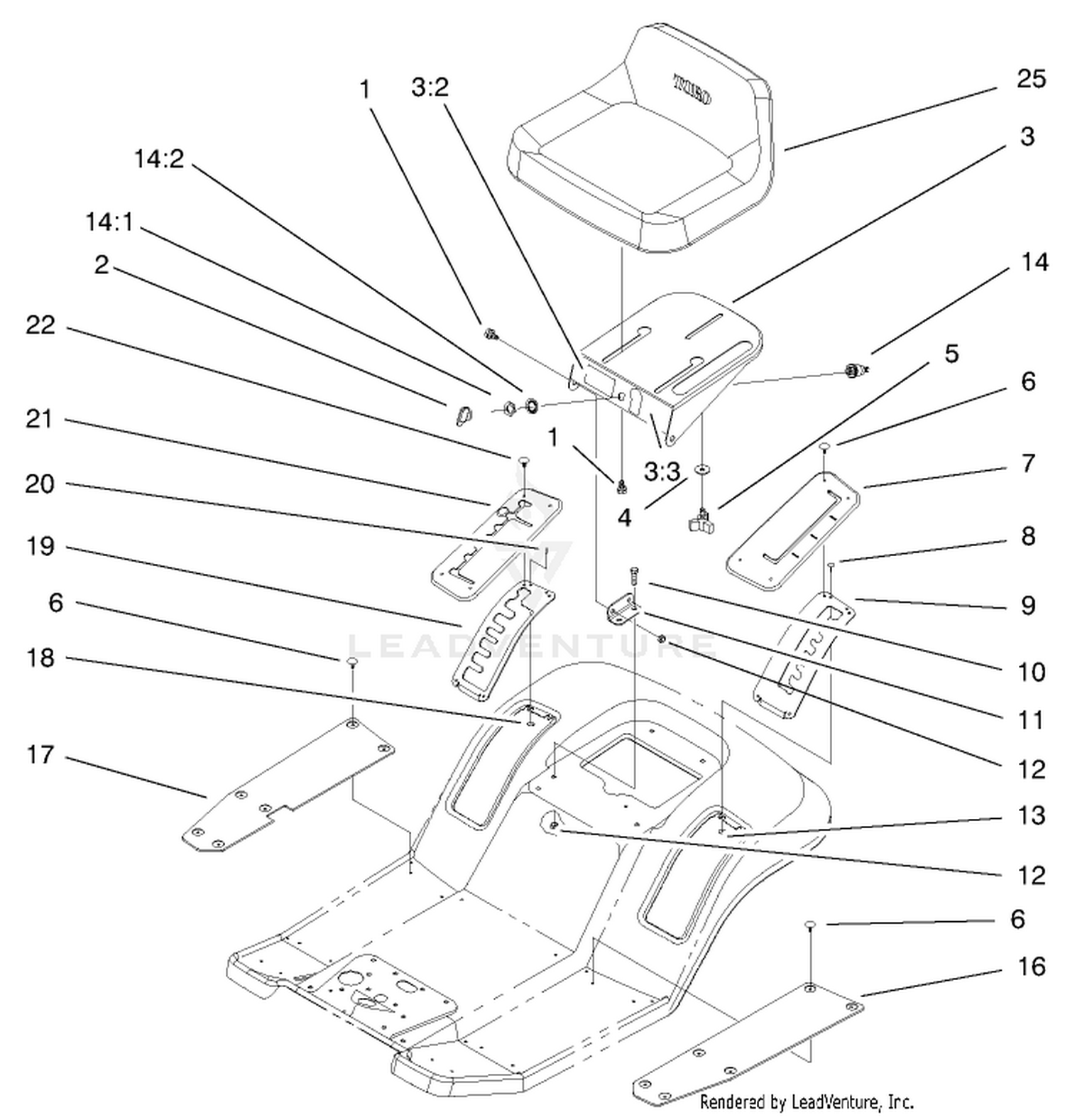 Rear Body  Seat Assembly